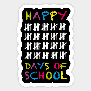 Funny Happy Hundred Days Of School Sticker